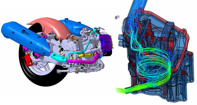 The 125cc water-cooling engine by PGO