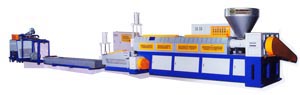 Co-extrusion recycling & pelletizing machine developed by Fu Yu Shan.