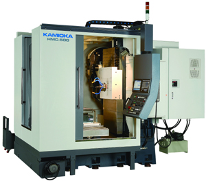 The 6000H vertical machining center from P-One is equipped with linear guideways and moving-column mechanism.