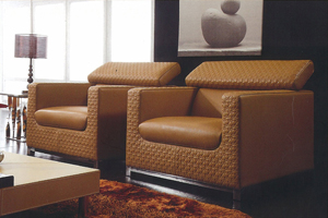 Luxury leather armchairs are well-known items in Lacquer Craft`s ISA brand line.