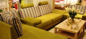 Beijing Efeng Furniture’s sofa features environment-friendly board. 