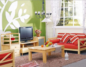 Xuzhou Huaxu Furniture’s pine furniture sports a simple and natural appearance.   