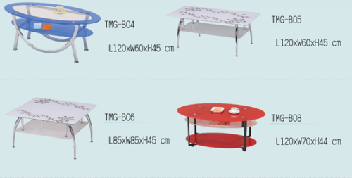 Taiwan Mirror Glass inlays floral and butterfly images on the glass top of its tables to present the natural beauty of Taiwan. 