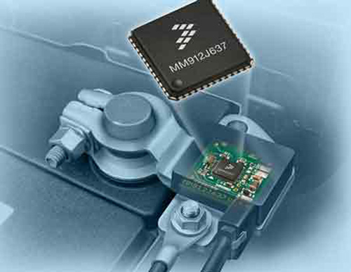 Freescale’s Intelligent Battery Sensor coded MM912J637 debuted this February, inaugurating a new trend in sensoring technology for hybrid and electric vehicles.