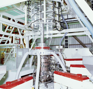 Five-extruder co-extrusion line.