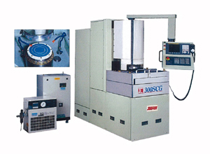 A high-precision wafer grinding machine developed by Joen Lih for high-tech applications.