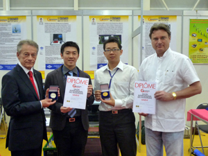 Inventions Geneva officials granted Gold and Silver Prizes to ARTC representatives (second and third from left) for their automotive safety systems.