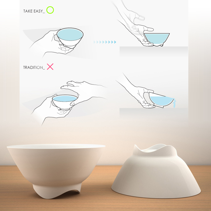 <li>Item: Take Easy | bowl</li>
<li>Prize: Best 100 Award</li>
<li>Category: 01. industrial design + product design</li>
<li>Design: Ming Chi University of Technology, Taiwan</li>
