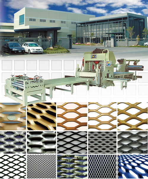 Various kinds of metal mesh-making machine and products developed by Jun-En.