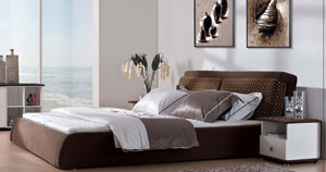 Foshan Lixing’s Forma-branded beds are popular among younger customers with simple and avant-garde design.
