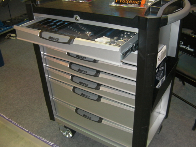 The Maxx Series 7-drawer trolley with a bumper design on its corners is one of Machan`s newest products for 2012.