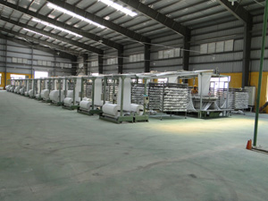 San Chyi exports whole plant equipment for making woven and cement bags to emerging countries.