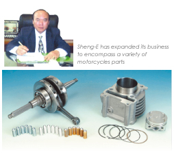 Sheng-E has expanded its business to encompass a variety of motorcycles parts Sheng-E has expanded its business to encompass a variety of motorcycles parts