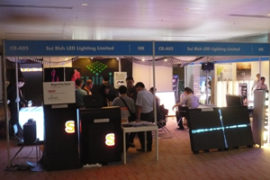 A special zone was created for advertising lighting exhibitors this year. 