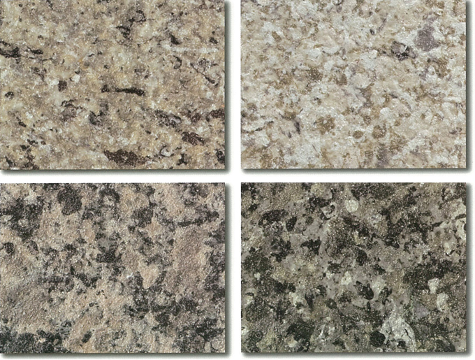 Taising’s VOC-free coatings create the texture and color of granite.