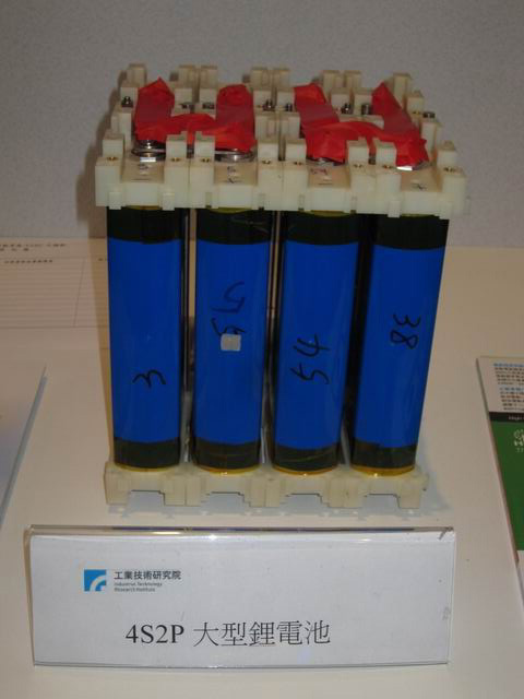 The 40Ah Li-ion Battery Pack (4P2S) developed by ITRI.
