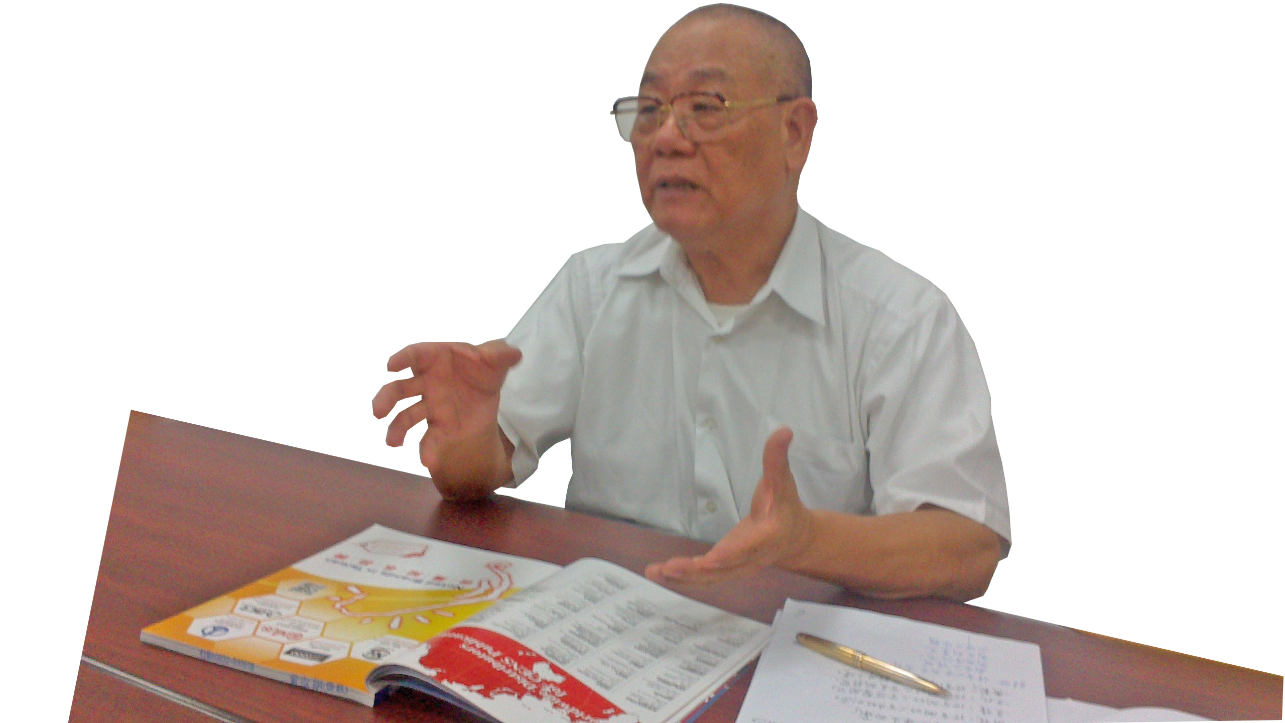 Ho I-hui, chairman of LAT, talks about Taiwan’s lock industry in an interview with CENS.