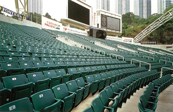 Outdoor seating in the Hong Kong Stadium was fabricated by Techpros.
