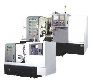 Ecoca’s MT-310i, ECO CNC lathes with heavy cutting and vibration monitoring. Ecoca’s MT-310i, ECO CNC lathes with heavy cutting and vibration monitoring.
