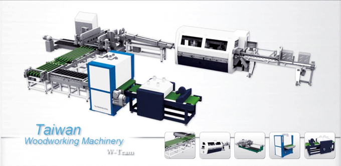 W-Team introduces Taiwan’s first automated turnkey plant line for solid-wood floor manufacturing. 
(Photo courtesy of IDB) 