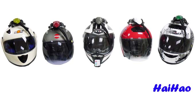 HaiHao’s innovative cam/wiper helmet and universal wiper device for different helmet types.