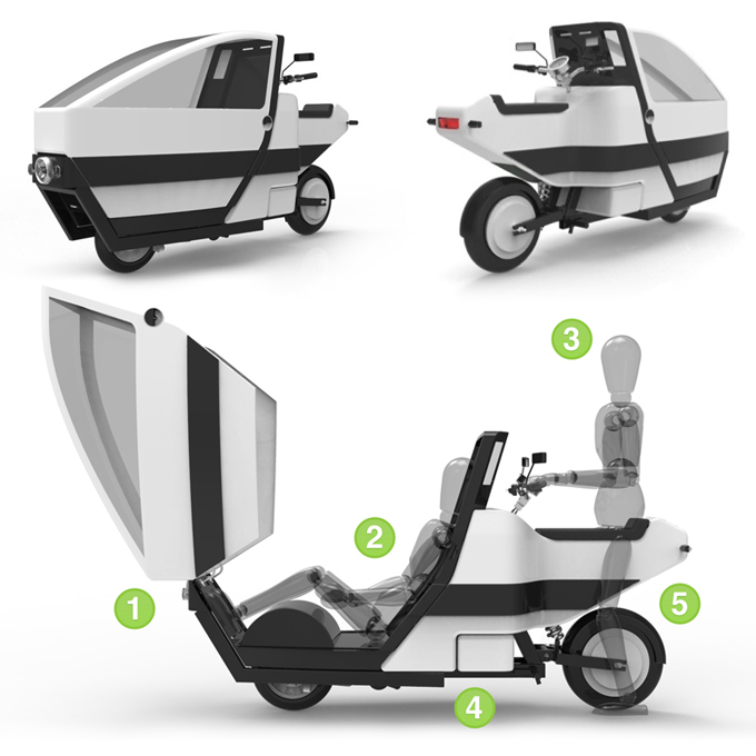 The VOI multi-purpose e-scooter by TUM CREATE