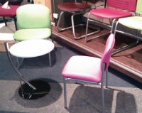 Welltrust's metal furniture comes in a colorful array of light and bright colors.