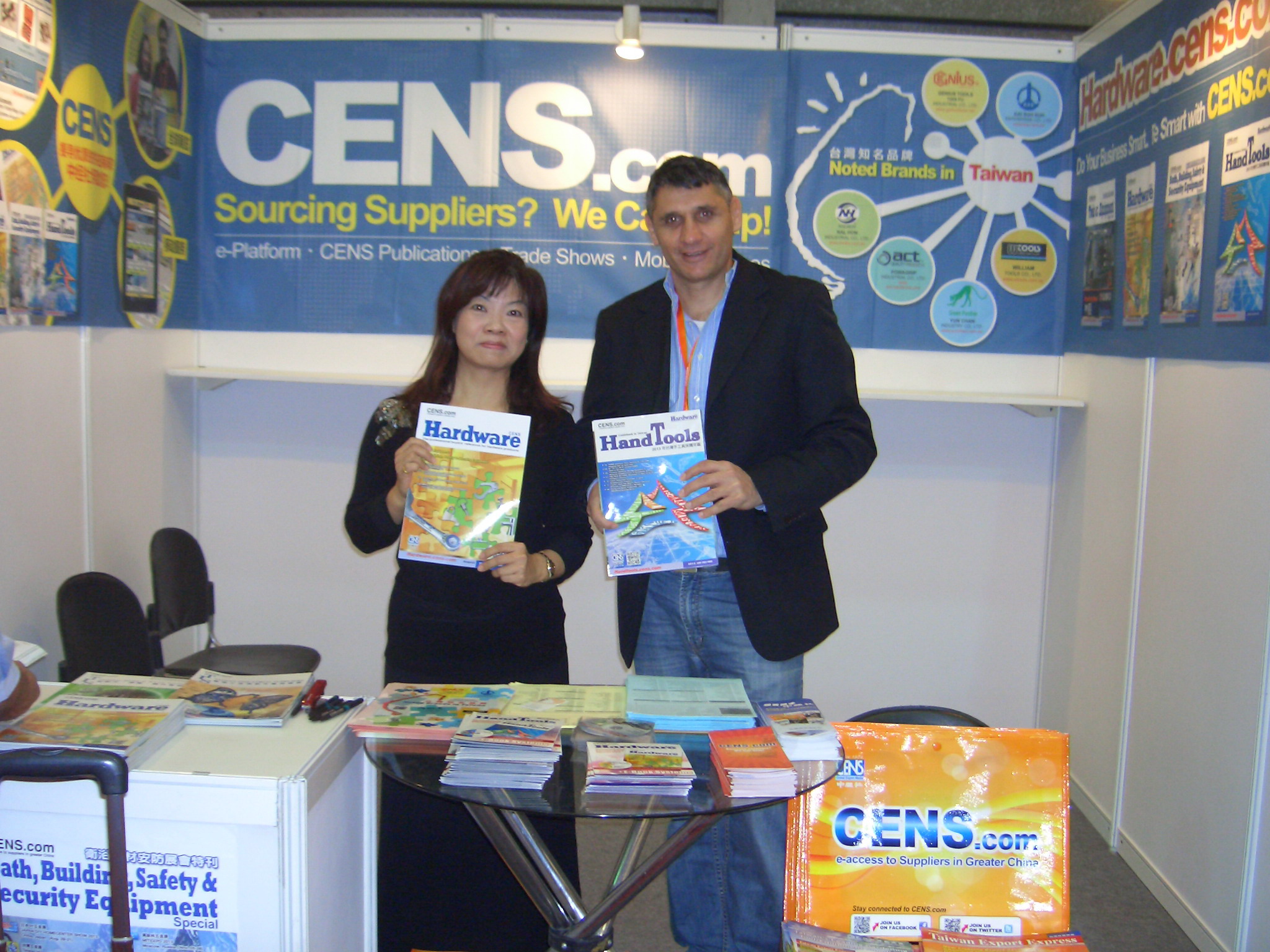 CENS representative (left) with a foreign buyer at CIHS.    