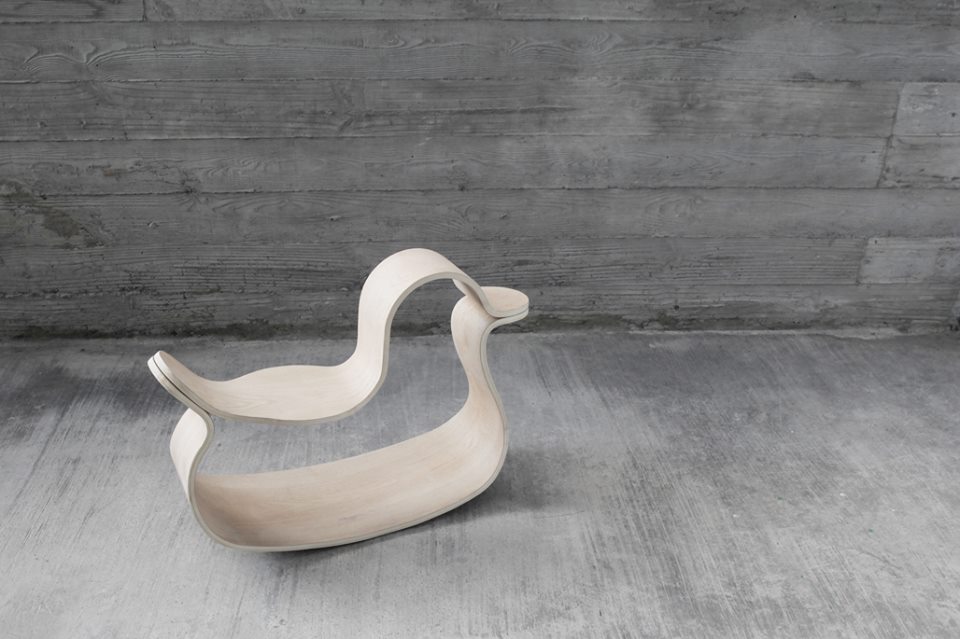 Shake Shake Duck transforms into a rocking chair, making it no longer only a static chair.  