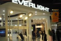 Gap growth amid LED industry operators snowballs in Taiwan. (Pictured is Everlight's booth at a lighting fair.)