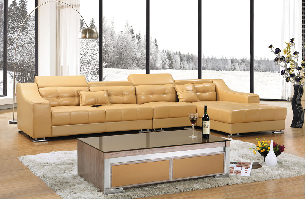 Yifei’s extended sectional sofas play a key role in living room.