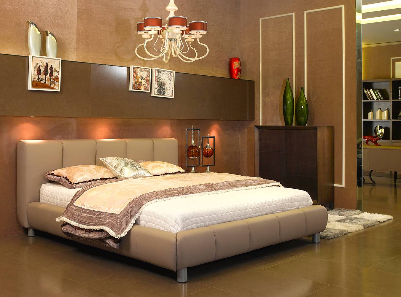 YuanFangYuan's Voude brand luxury bedroom sets are designed for high-end clients, including star-rated hotels and villas.