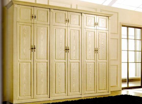 The wooden wardrobe closets developed by HuaZhang have a simple and natural look.