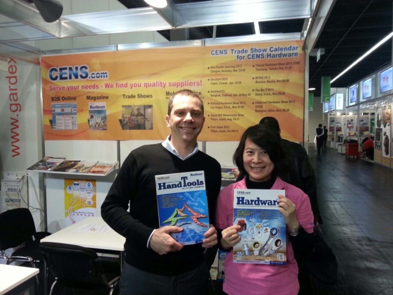 CENS Hardware and Guidebook to Taiwan Hand Tools are popular with buyers at Asia-Pacific Sourcing 2013.