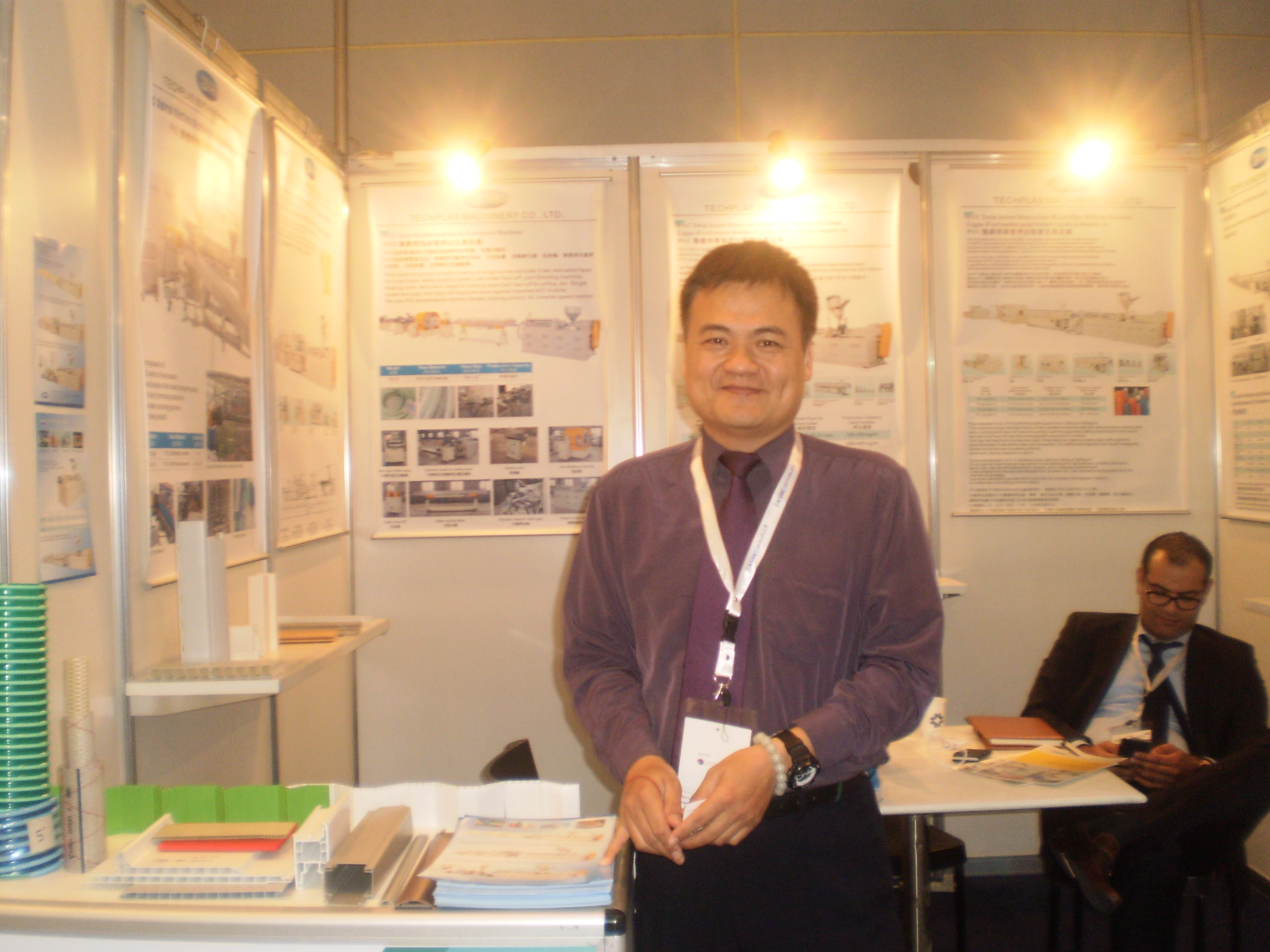 Denny Huang, marketing director for Everplast, was optimistic about the Saudi market for Taiwan-made PVC extruders.