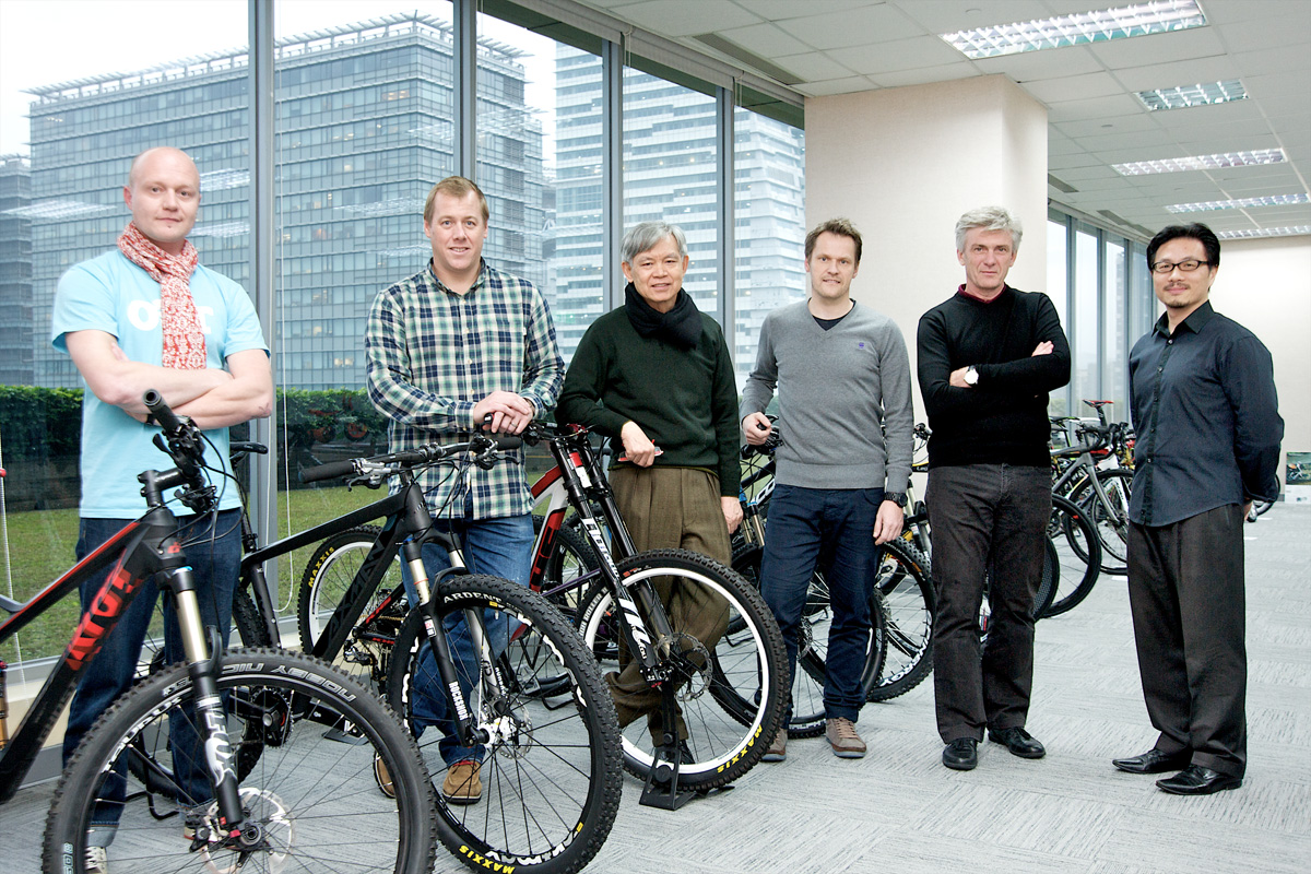 Members of the Taipei CYCLE d&i awards 2014 july (from left to right): Stijn Deferm, Michael Steen, Tony Chang, Norbert Haller, Martin Kessler, and Shikuan Chen.

