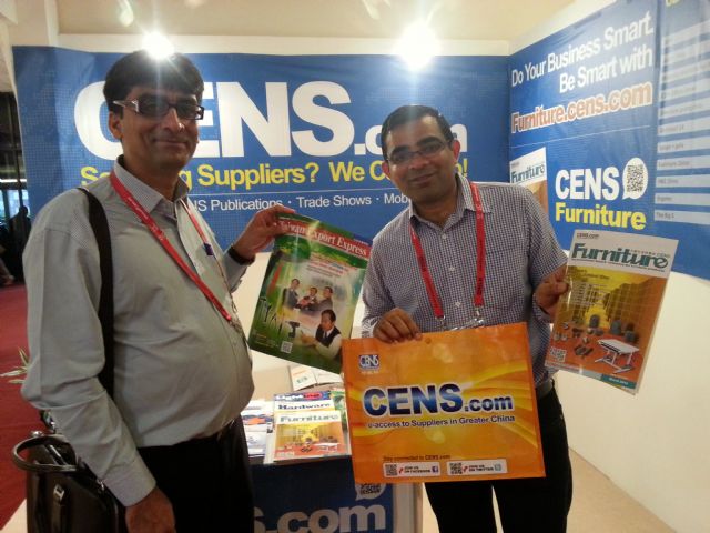 Buyers display CENS publications at MIFF.