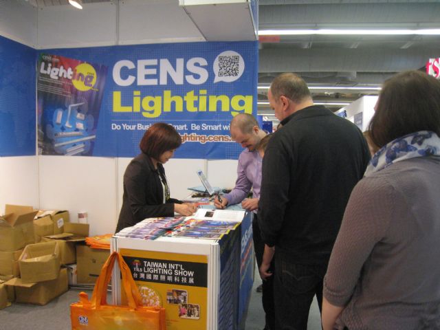 CENS booth draws many visitors at Light + Building International Trade Fair.