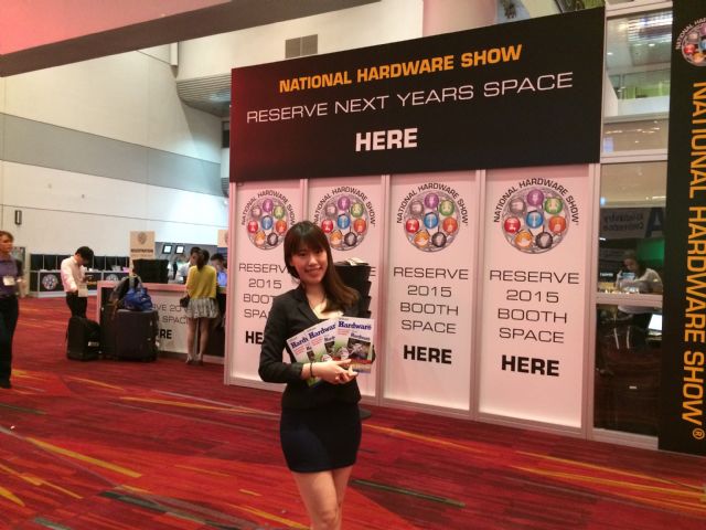 CENS representative displays CENS publications at National Hardware Show.