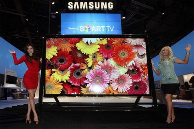 An 84-inch 4K2K, or UHD TV made by Korean firm Samsung. (photo from UDN).