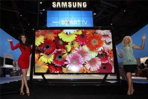An 84-inch 4K2K, or UHD TV made by Korean firm Samsung. (photo from UDN).