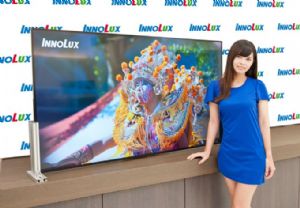 A high-end 3D 4K2K TV panel by Innolux, a major TFT-LCD panel maker in Taiwan. (photo from company website)
