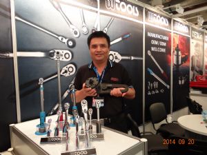 William Tools general manager Michael Wu with the firm's torque multiplier.