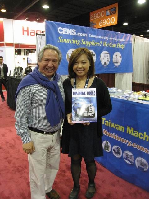 CENS representative (right) with a buyer at IMTS Chicago.