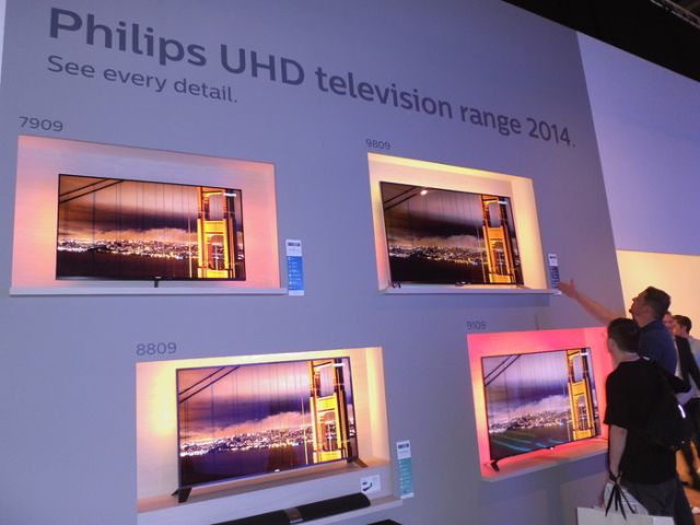 TPV is scheduled to launch the Philips 65-inch 4K TV models in Taiwan soon. (photo from UDN)