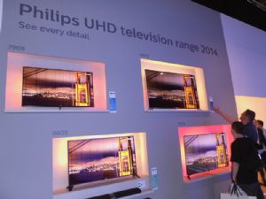 TPV is scheduled to launch the Philips 65-inch 4K TV models in Taiwan soon. (photo from UDN)