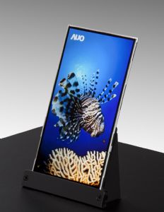 A high-end smartphone panel produced by AUO, the second-largest maker of TFT-LCDs in Taiwan (Photo from AUO)