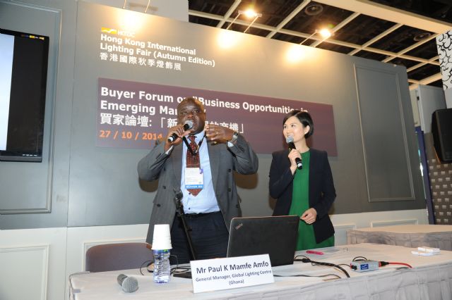 Ghanaian buyer Paul Amfo said he is particularly interested in high-quality products and new LED lighting designs.