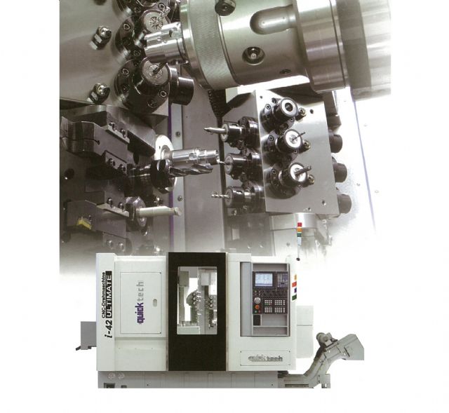  The i-42 Ultimate runs dual processing programs at one time not to mention running dual spindle systems for lathing and milling sophisticated workpieces.