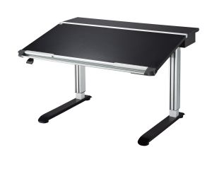 Kuang Shin's ET-100 BK worktable has adjustable tabletop and legs.